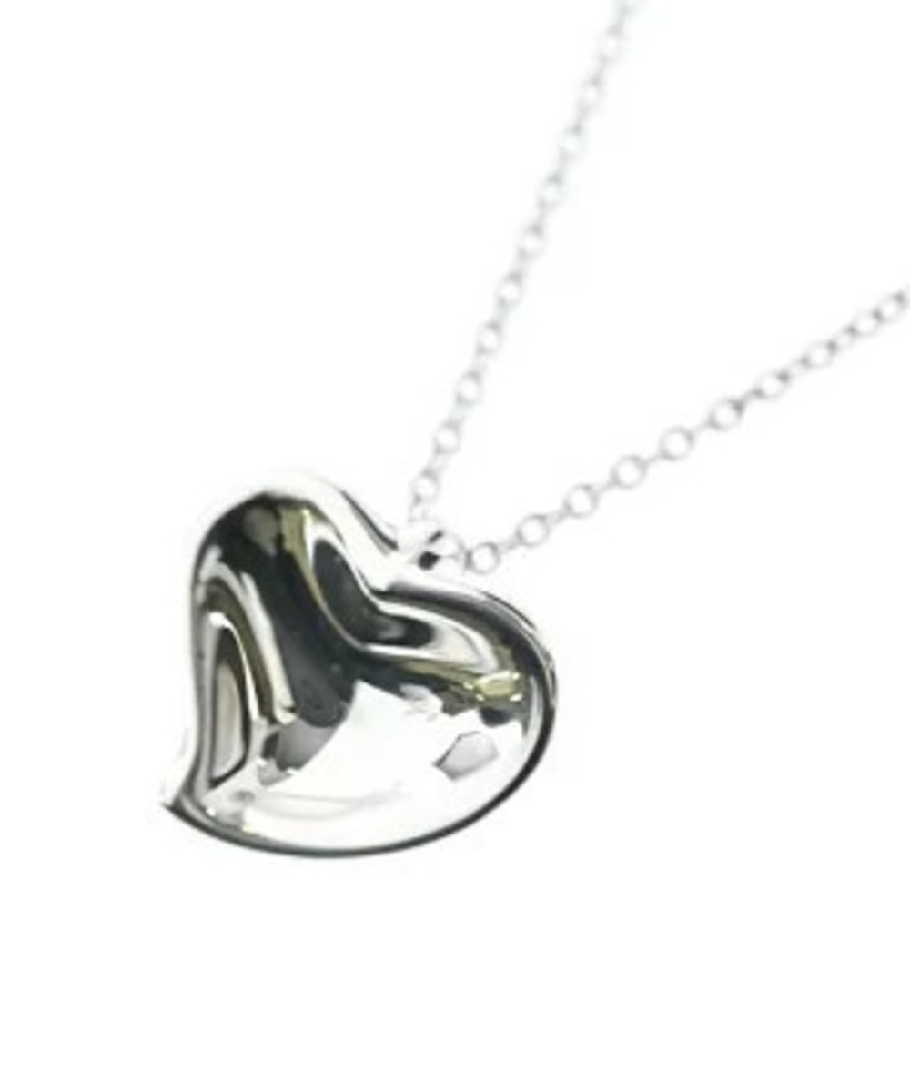 Tiffany Co Elsa Peretti Full Heart Pendant Necklace Sterling Silver